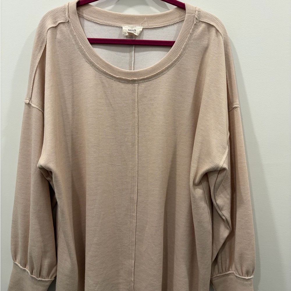 Blu Pepper Lightweight Crewneck Sweatshirt - beige